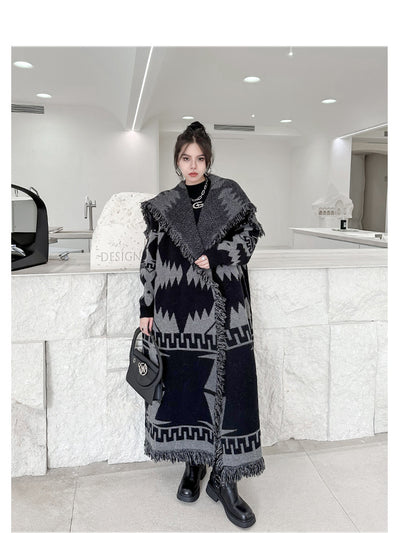 Cardigan Tejido Largo Holgado para Invierno - Abrigo de Punto Cómodo - Image 16