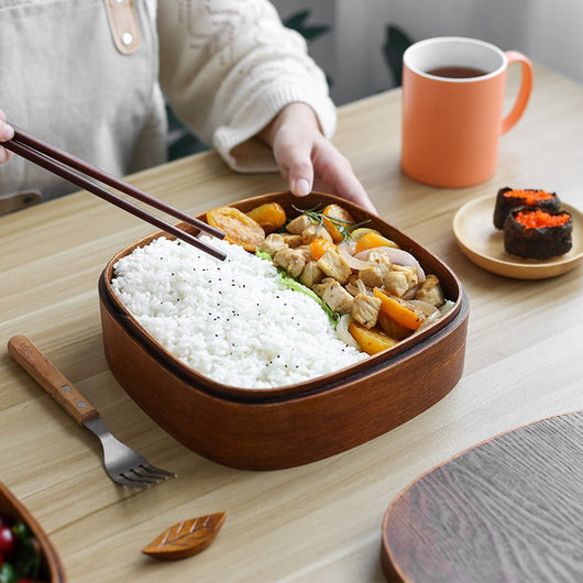 Lonchera Bento Japonesa Compartimentada de Múltiples Capas - Image 4