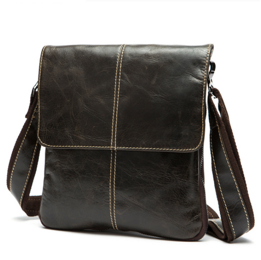 Bolsa Mensajero de Cuero Vertical para Hombre - Image 11