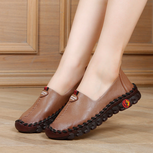 Zapatos Casuales de Cuero para Mujer con Suela Suave y Diseño Otoñal - Image 4