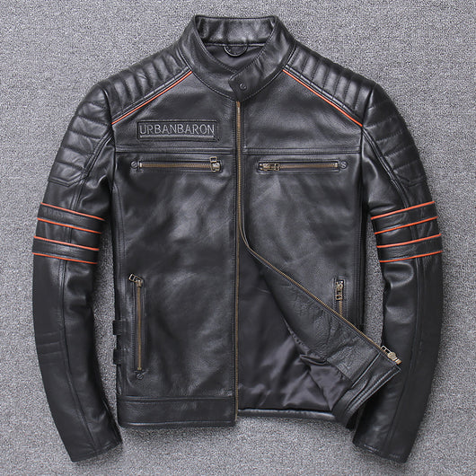 Chaqueta de Cuero Genuino Harley para Motociclista - Ajuste Slim Fit - Image 7