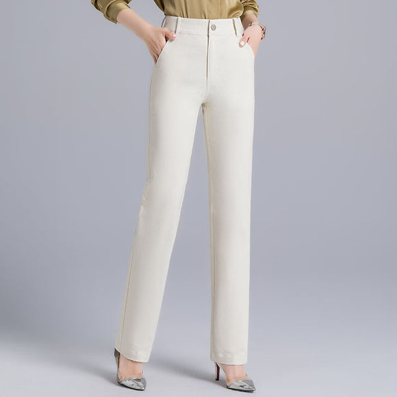 Pantalón Recto Holgado de Cintura Alta Reductora para Mujer