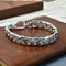 S925 Sterling Plateado Domineering Personalized Bracelet Rattan Pattern Chain Body Fashion Rough Chain 20cm
