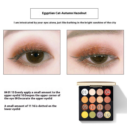 Paleta de Sombras 16 Colores Shimmer y Mate - Set Completo de Maquillaje Profesional - Image 18