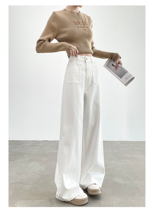 Pantalón Recto Holgado de Cintura Alta con Efecto Adelgazante - Image 42