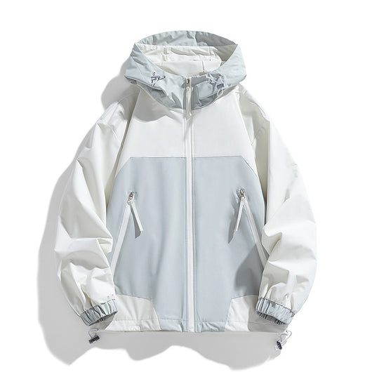 Chaqueta Hoodie Patchwork Retro Suelta y Casual - Image 4