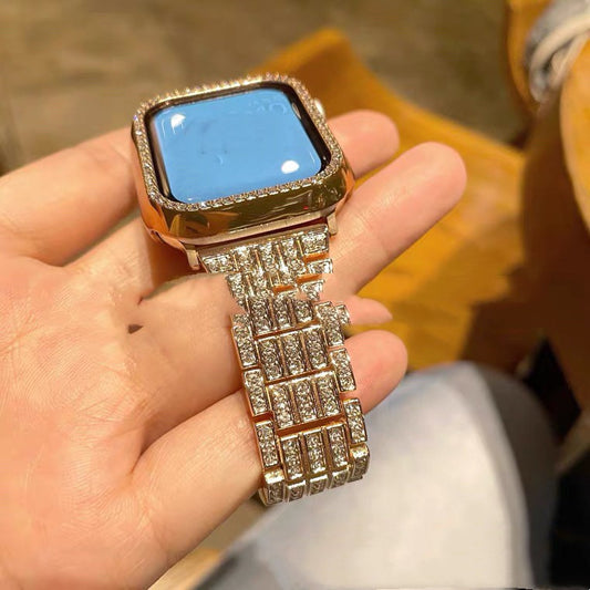 Correa de Reloj Metal con Tres Cuentas de Precisión
