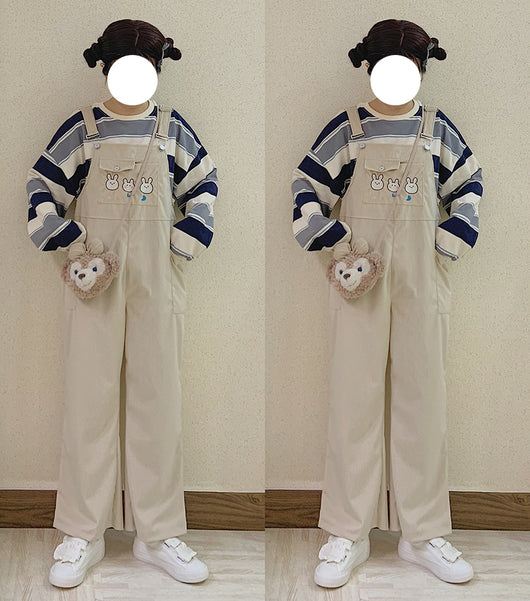 Overol de Pana Suelto Estilo Coreano Juvenil - Image 2
