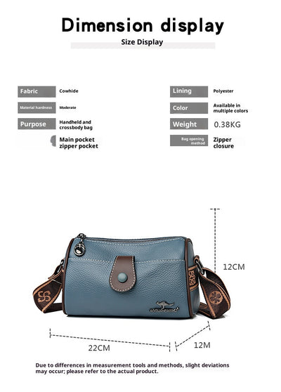 Bolso Bandolera de Cuero Minimalista Retro para Mujer - Image 15