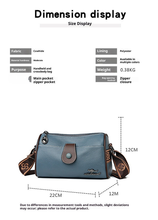 Bolso Bandolera de Cuero Minimalista Retro para Mujer - Image 15