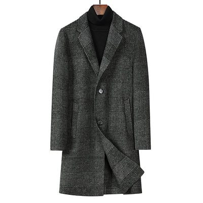 Abrigo de Lana Reversible a Cuadros para Hombre - Image 7