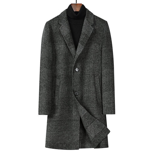 Abrigo de Lana Reversible a Cuadros para Hombre - Image 7