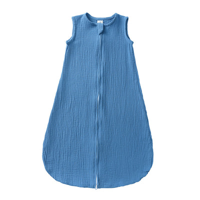 Saco de Dormir de Algodón y Lino para Bebé - Diseño Chaleco Liso - Image 7