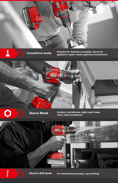 Taladro Percutor Inalámbrico Brushless con Batería de Litio - Image 9