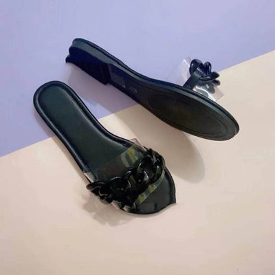 Sandalias Transparentes Talla Grande - Chanclas Planas Cómodas para Playa - Image 7