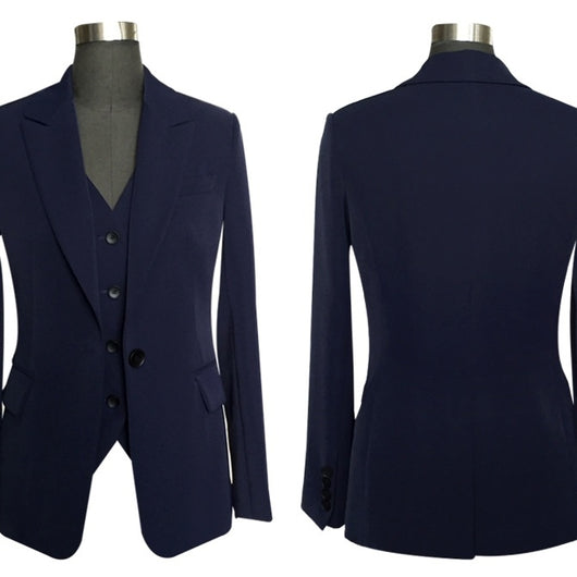 Traje Ejecutivo Tres Piezas en Colores Sólidos para Primavera y Otoño - Image 6