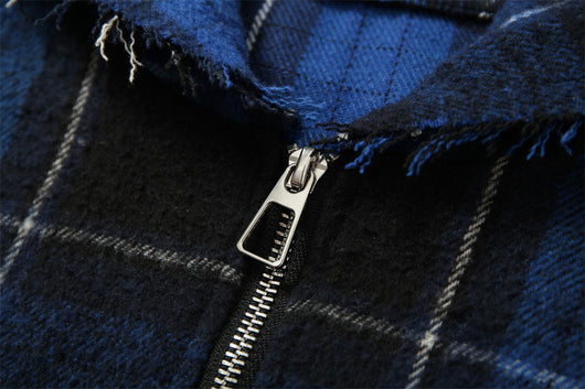 Camisa a Cuadros con Capucha Efecto Desgastado para Hombre - Image 14