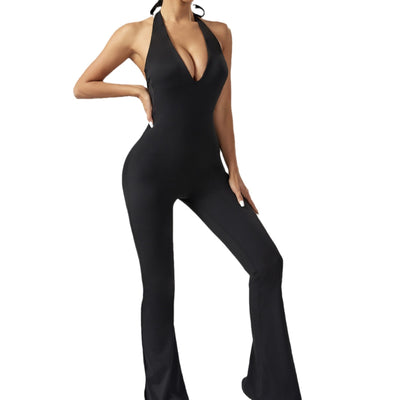 Jumpsuit de Yoga Entallado con Bota Acampanada para Mujer - Image 5