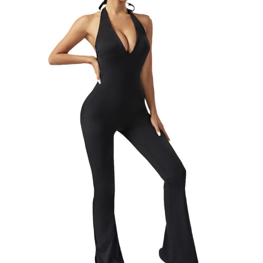 Jumpsuit de Yoga Entallado con Bota Acampanada para Mujer - Image 5