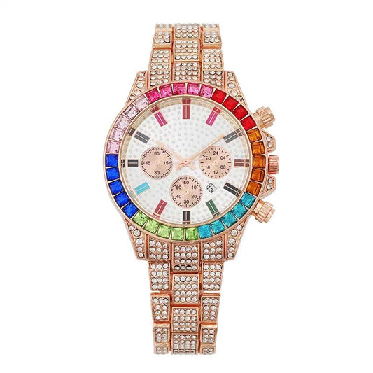 Pulsera de Acero con Cristales de Diamante Multicolor - Set de 3 Piezas - Image 2