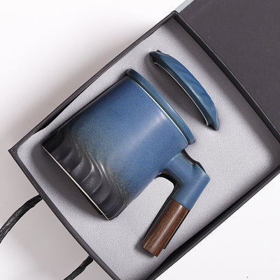 Taza Filtro de Cerámica para Té con Separador de Agua y Tapa - Image 17