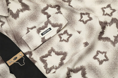 Camisa Suelta Hombre Estampado Estrella de Cinco Puntas - Image 5