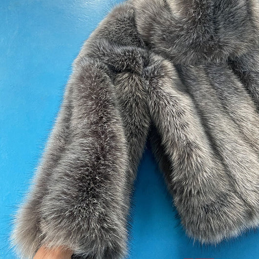 Abrigo de Piel Coreano para Mujer - Elegancia y Calidez - Image 17