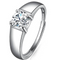 Platinum Diamond Ring Moissanite Ring D Color 1 Carat Opening 11Style