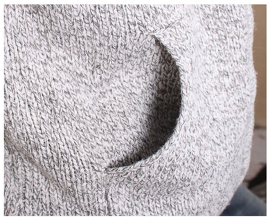 Cardigan con Capucha Coreano Slim Fit en Punto - Image 9