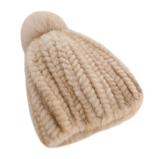 Gorro de Piel de Visón con Lana Gruesa Aislante - Image 5