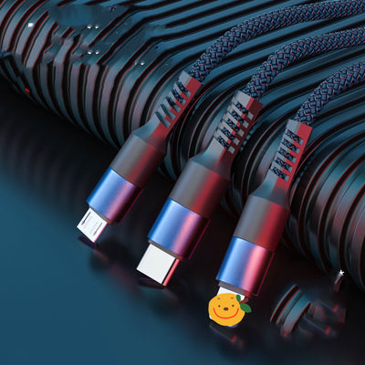 Cable de Carga Rápida Trenzado Nylon 3A - Conector Redondo Múltiple - Image 11