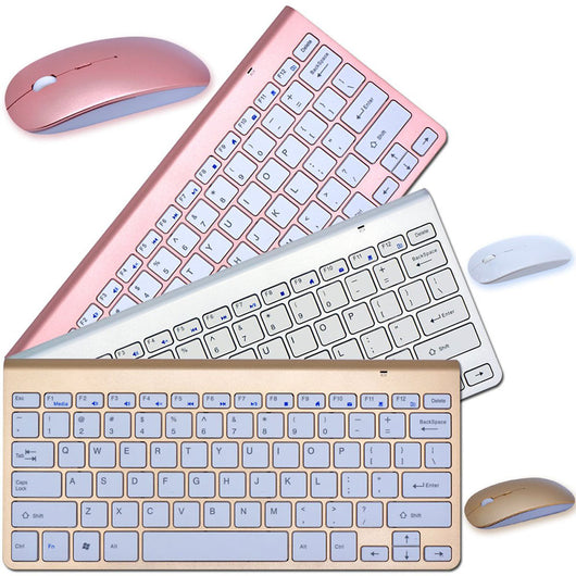 Teclado y Ratón Inalámbrico 2.4G Portátil - Combo Mini para Laptop, PC y Smart TV