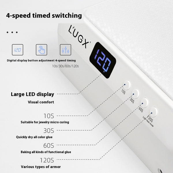 Lámpara de Fotopolimerización LED 69W con Almohada Térmica para Manicura