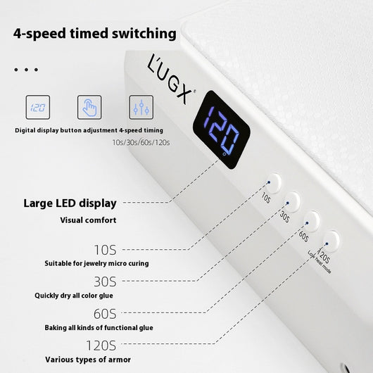 Lámpara de Fotopolimerización LED 69W con Almohada Térmica para Manicura - Image 2