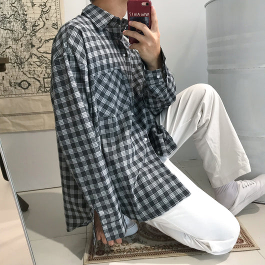 Chaqueta Camisa Cuadros Oversize Unisex - Image 3
