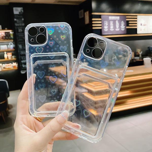 Funda Transparente para Celular con Diseño 3D Love