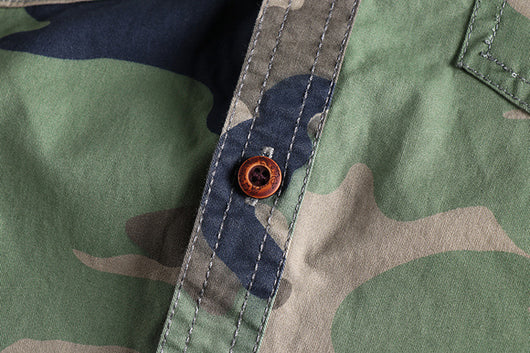Camisa Overol Camuflado Lavado Clásico Manga Larga para Hombre - Image 14