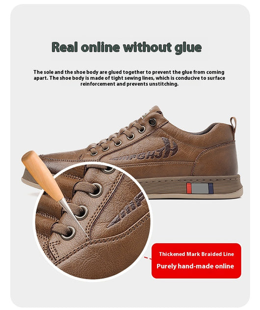 Zapatos de Cuero Casual Transpirables para Hombre - Diseño Versátil - Image 20