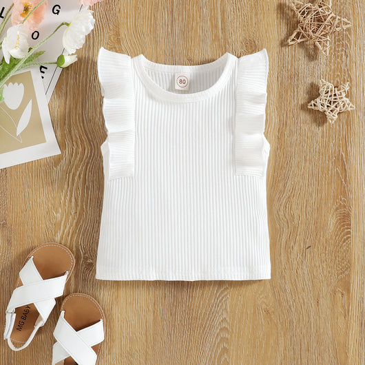 Conjunto Dos Piezas: Blusa sin Mangas Floral y Falda de Pana - Image 4