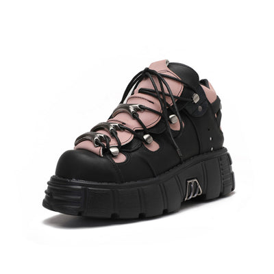 Zapatillas Plataforma Punk Retro con Contraste de Colores para Mujer - Image 8