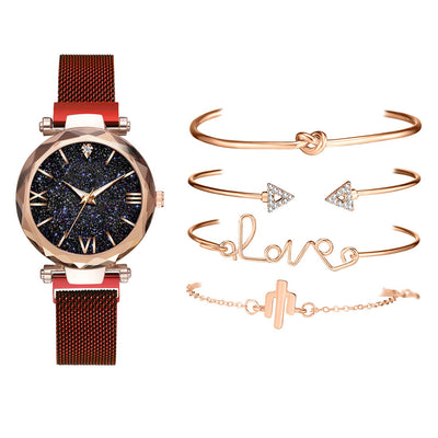 Juego de Pulseras y Reloj de Cuarzo Fashion Simple al Mayor - Image 8