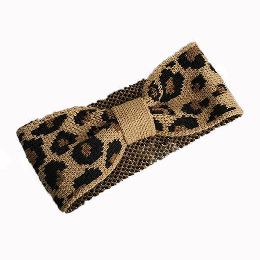 Banda para Cabello Estampado Leopardo Punto Retro con Lado Ancho - Image 9