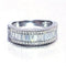 Full Diamond Square Diamond Zircon Ring Ladies Peach Heart Trapezium Tamaño 6
