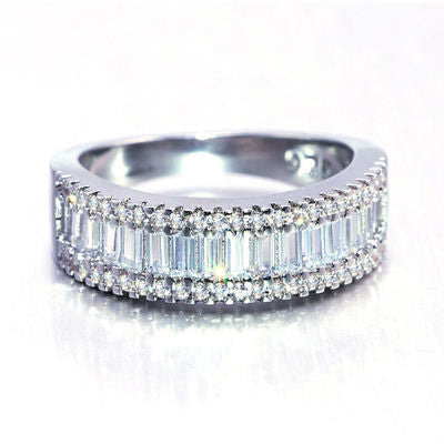 Anillo de Diamante Cuadrado con Zirconia para Mujer - Diseño Corazón Melocotón - Image 4