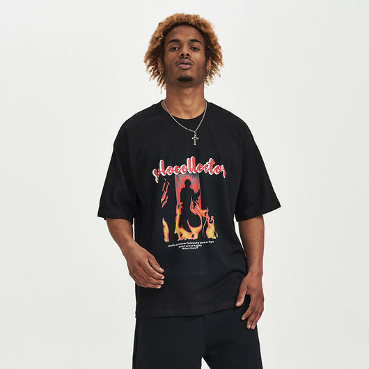 Camiseta Suelta de Manga Media Moderna para Hombre - Image 8