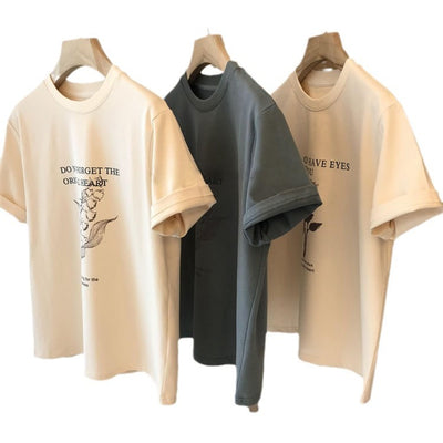 Playera de Algodón Estampada con Letras - Manga Corta para Todas las Estaciones - Image 5