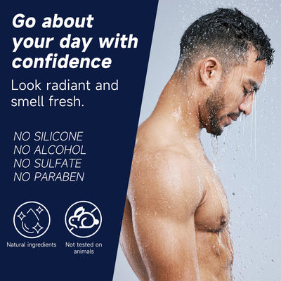 Gel de Baño para Hombre 500ml - Control de Grasa, Eliminador de Olores y Humectante - Image 3