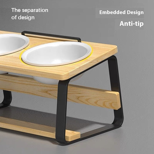 Comedero Doble para Mascotas con Soporte Ergonómico para la Columna - Image 3