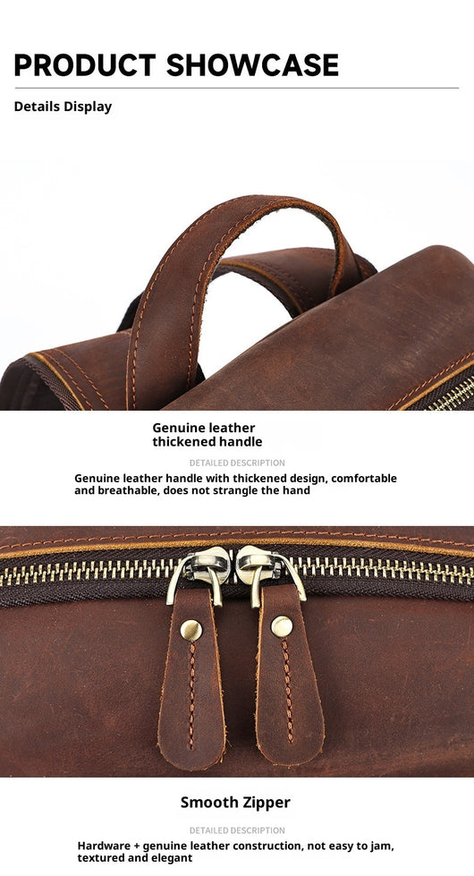 Mochila de Cuero para Hombre con Gran Capacidad - Image 22