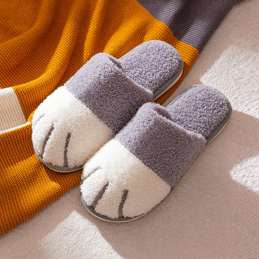 Pantuflas Cálidas de Pareja con Diseño Adorable de Patitas de Gato - Image 2